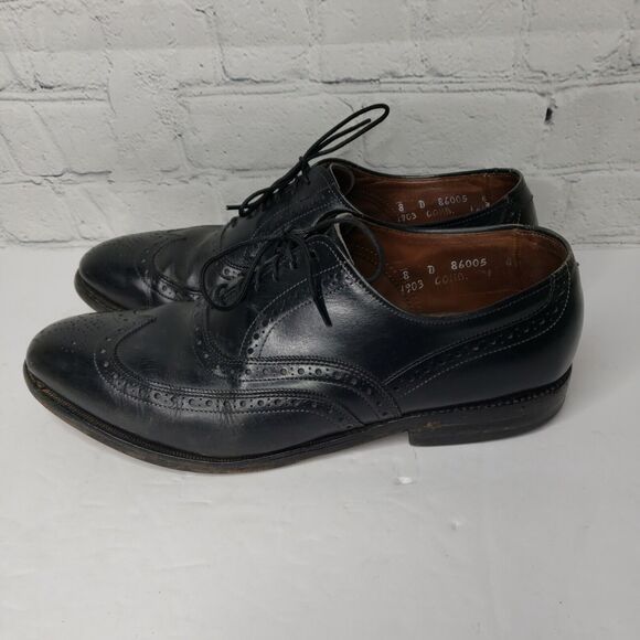 Allen Edmonds Neumok Wingtip Oxford Brown‎ Leather Dress Shoes Mens Sz 8 D main image 9